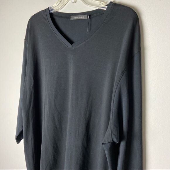 NWT black casual 3/4 sleeve casual black top - Picture 1 of 6